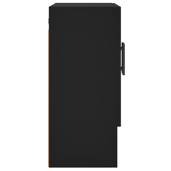 Schwarzer Wandschrank 60x31x70 cm