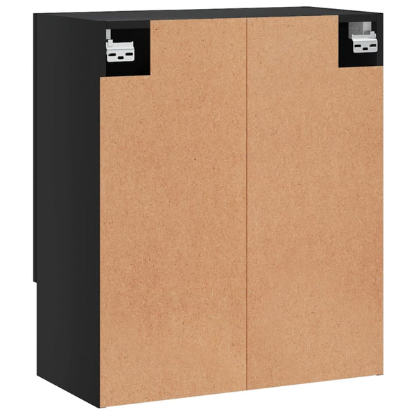 Schwarzer Wandschrank 60x31x70 cm