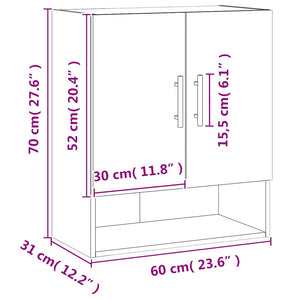 Wandschrank Sonoma Eiche 60x31x70 cm