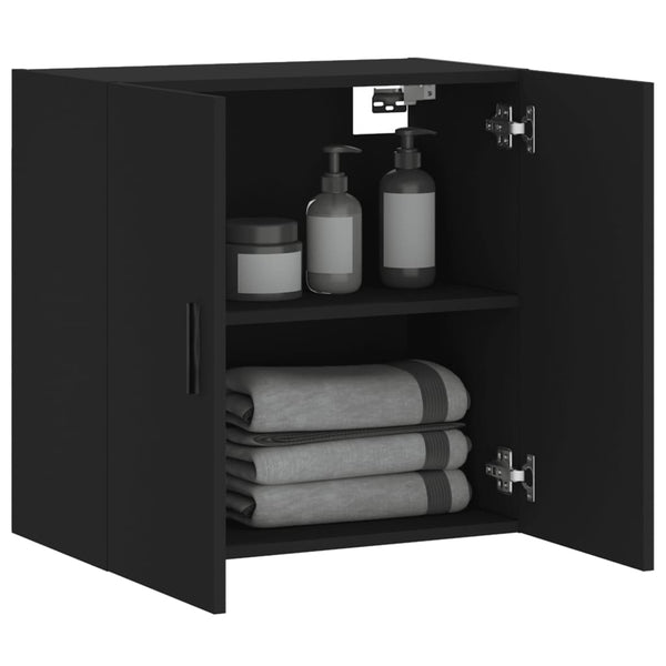Wandschrank Schwarz 60x60 cm