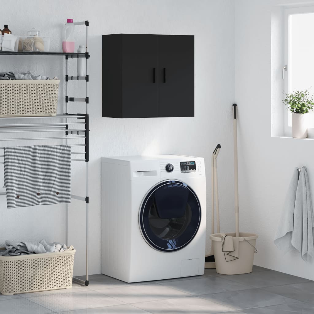 Wandschrank Schwarz 60x60 cm
