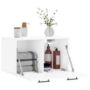 Hochglanz-Wandschrank Weiß 60x35 cm