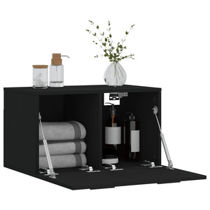 Schwarzer Wandschrank 60x36,5x35 cm