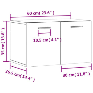 Wandschrank Grau Sonoma 60x35 cm