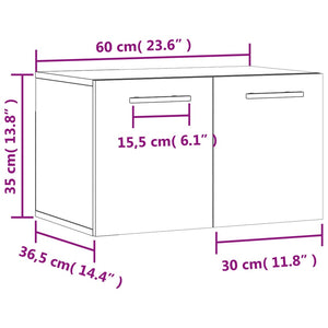 Wandschrank Weiß 60x35 cm