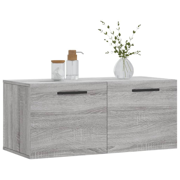 Grauer Wandschrank Sonoma 80x36,5x35 cm