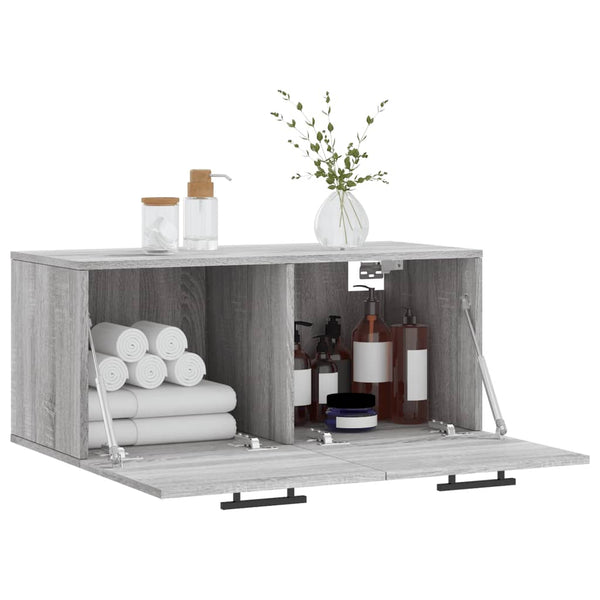 Grauer Wandschrank Sonoma 80x36,5x35 cm