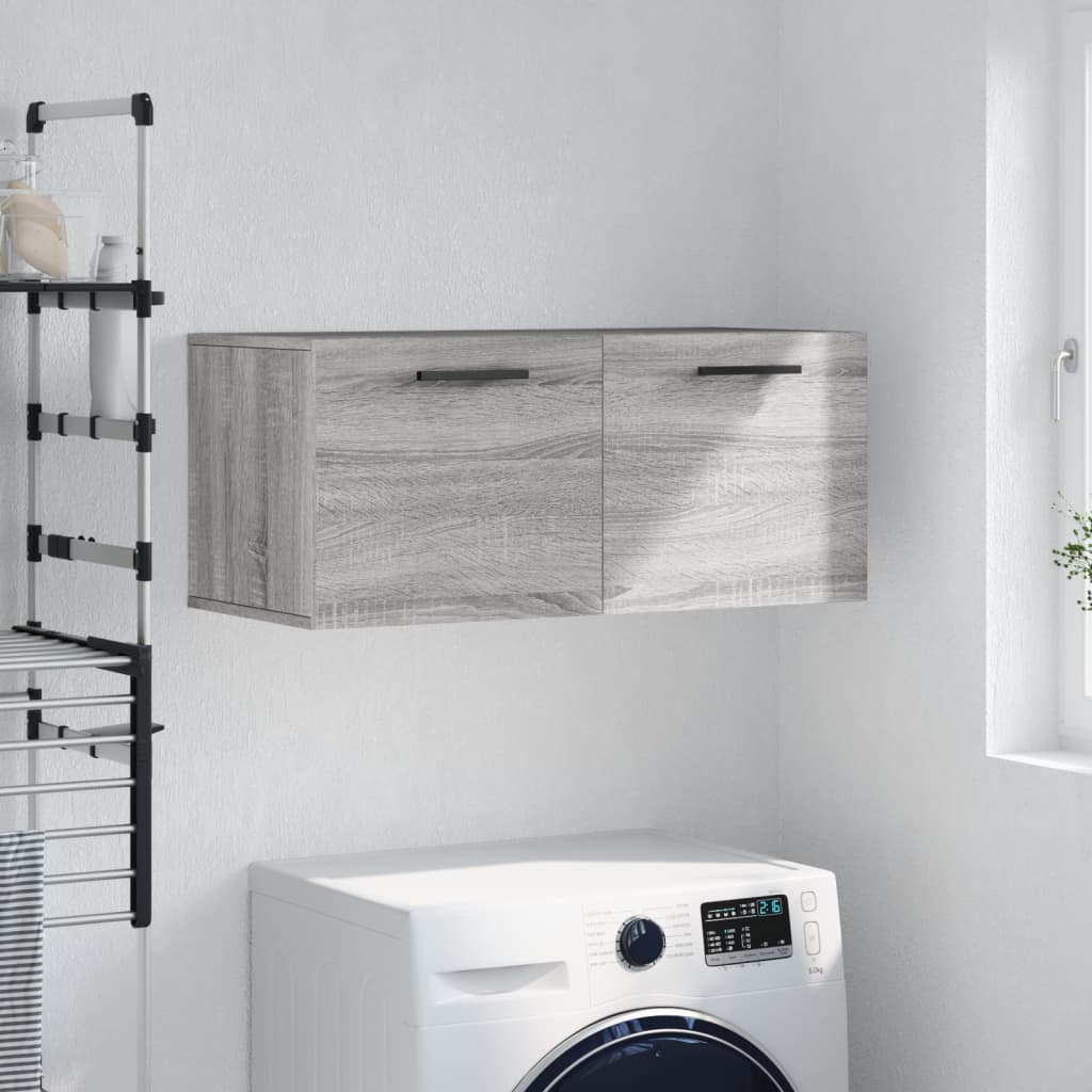Grauer Wandschrank Sonoma 80x36,5x35 cm
