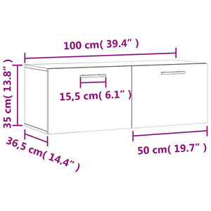 Wandschrank Betongrau 100 cm