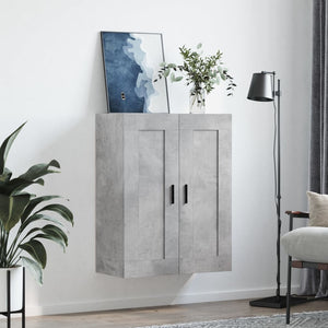 vidaXL Armoire murale gris béton 69,5x34x90 cm Aggloméré