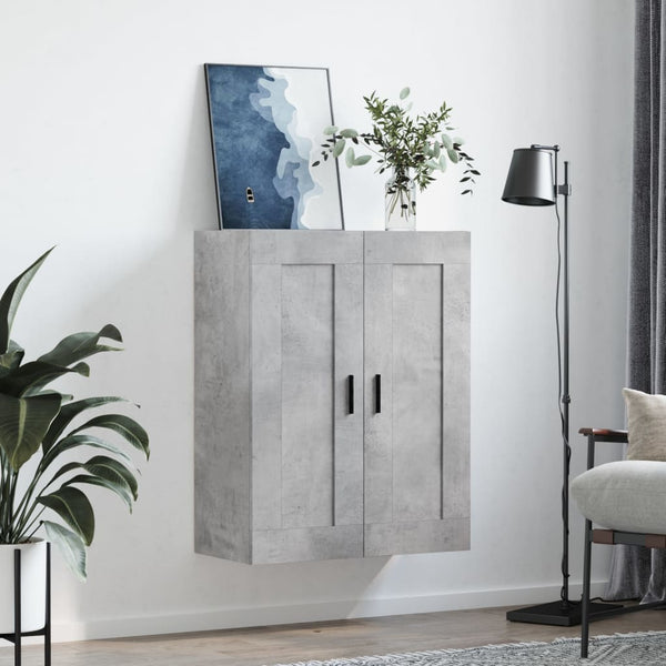 vidaXL Armoire murale gris béton 69,5x34x90 cm Aggloméré