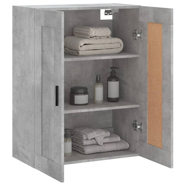 vidaXL Armoire murale gris béton 69,5x34x90 cm Aggloméré
