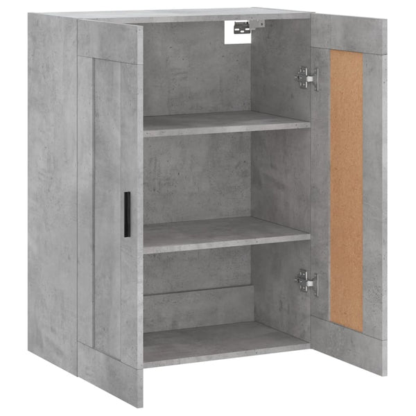 vidaXL Armoire murale gris béton 69,5x34x90 cm Aggloméré