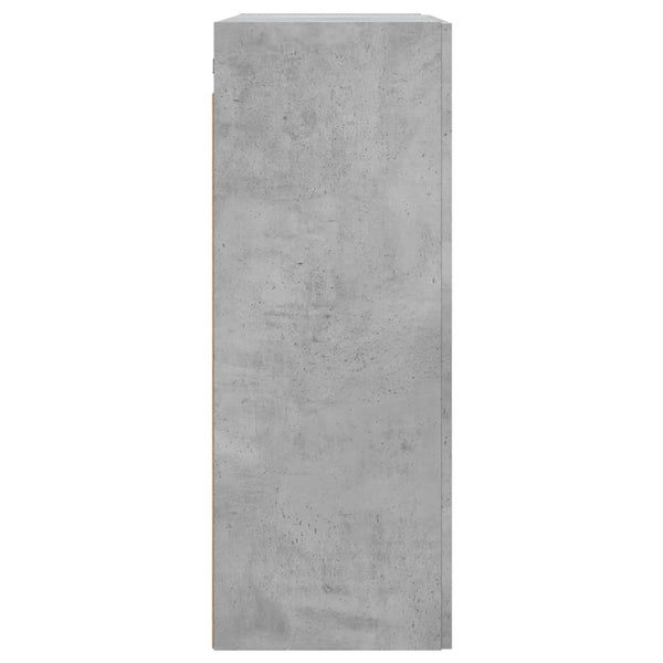 vidaXL Armoire murale gris béton 69,5x34x90 cm Aggloméré