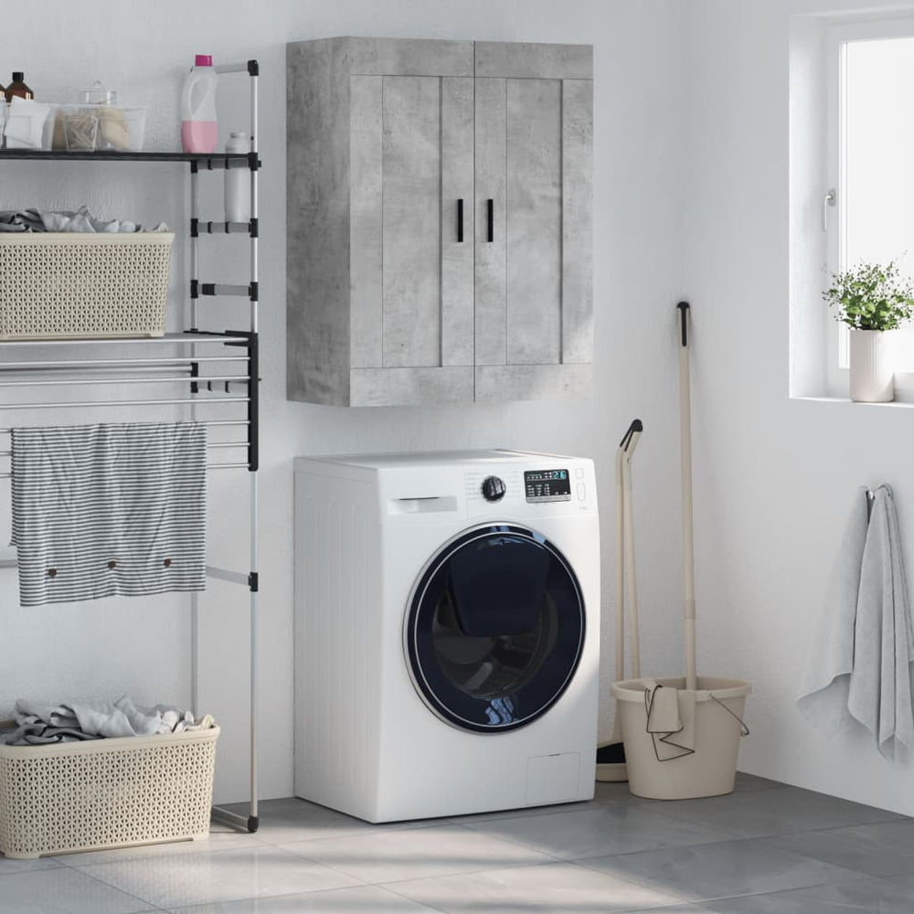 vidaXL Wall Cabinet Concrete Grey 69.5x34x90 cm Engineered Wood