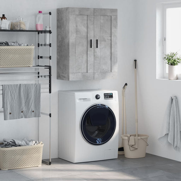 vidaXL Armoire murale gris béton 69,5x34x90 cm Aggloméré