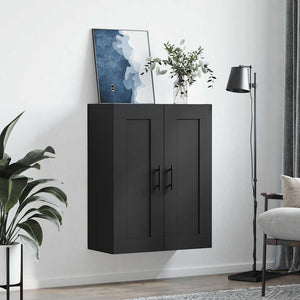 Schwarzer Wandschrank 69,5x34x90 cm