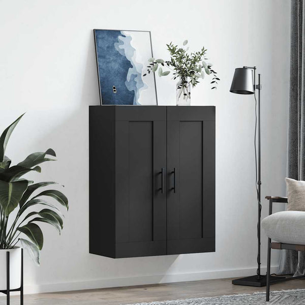 Schwarzer Wandschrank 69,5x34x90 cm