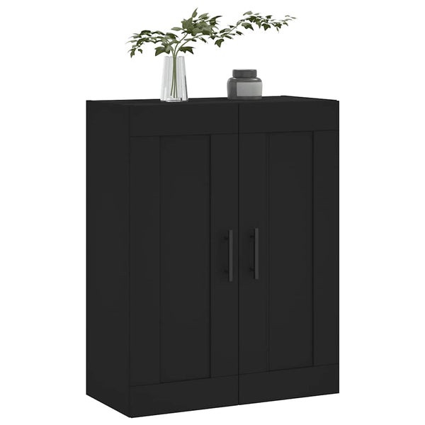 Schwarzer Wandschrank 69,5x34x90 cm