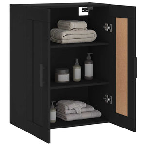 Schwarzer Wandschrank 69,5x34x90 cm
