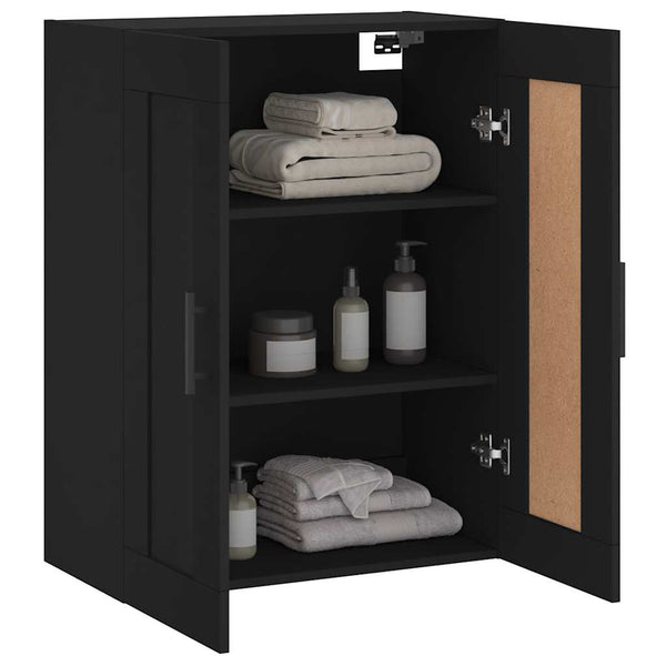 Schwarzer Wandschrank 69,5x34x90 cm
