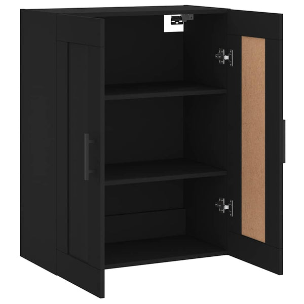 Schwarzer Wandschrank 69,5x34x90 cm