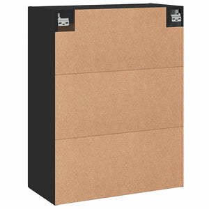 Schwarzer Wandschrank 69,5x34x90 cm