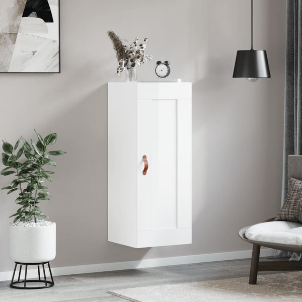Hochglanz Wandschrank Weiß 34,5x34x90cm