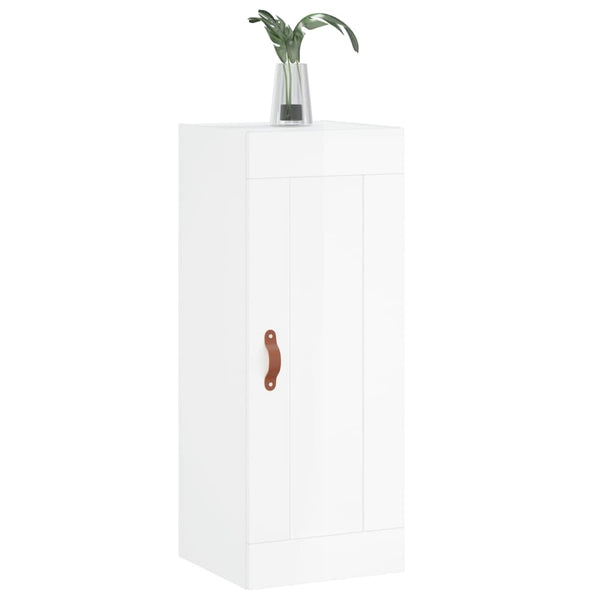 Hochglanz Wandschrank Weiß 34,5x34x90cm