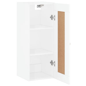 Hochglanz Wandschrank Weiß 34,5x34x90cm