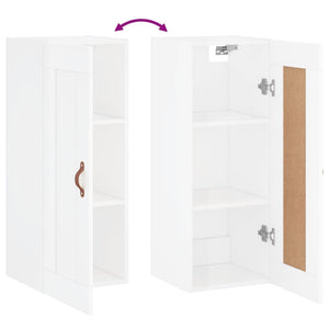 Hochglanz Wandschrank Weiß 34,5x34x90cm
