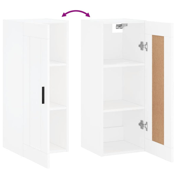Wandschrank Weiß 34,5x34x90 cm