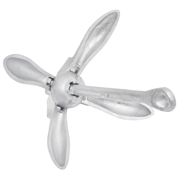 vidaXL Folding Anchor Silver 2.5 kg Malleable Cast Iron