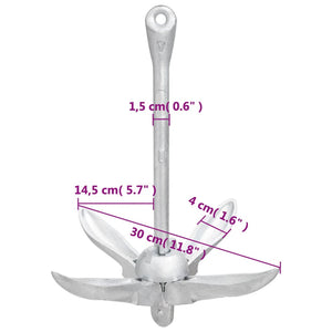 1.5 kg Klappanker mit Seil