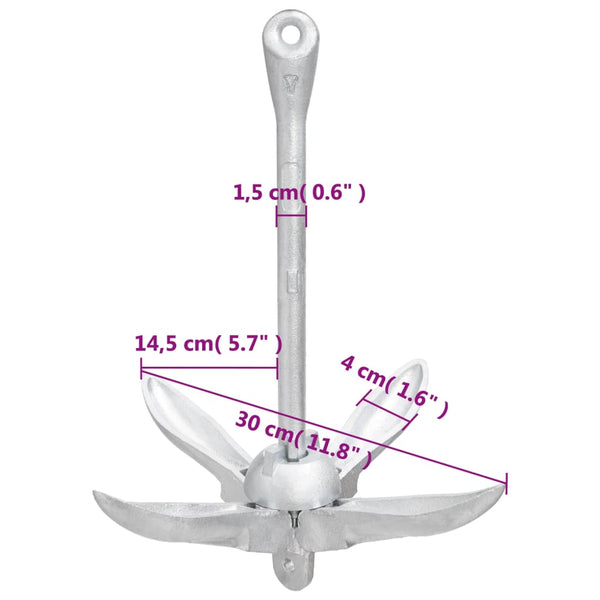 1.5 kg Klappanker mit Seil
