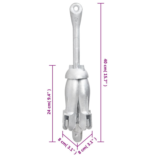 Klappanker mit Seil 3,2 kg