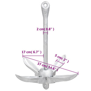 Klappanker mit Seil 3,2 kg