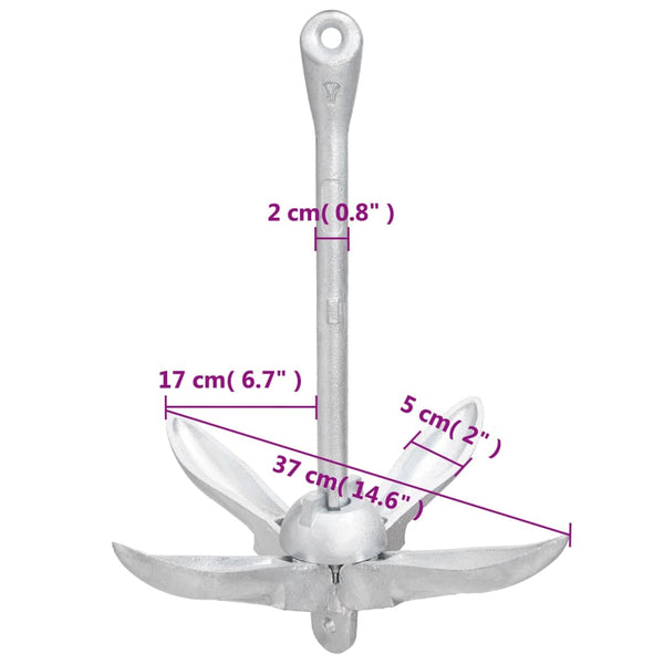 Klappanker mit Seil 3,2 kg