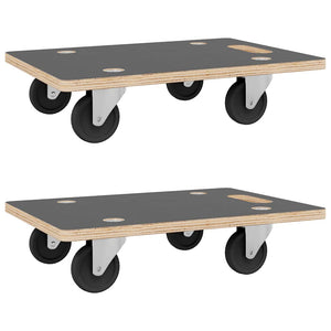 Transportroller 2 Stk. Rechteckig 50x35x11,5 cm 250 kg