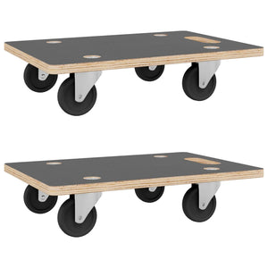 Transportroller 2 Stk. Rechteckig 80x55x11,5 cm 250 kg