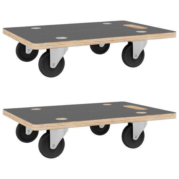 Transportroller 2 Stk. Rechteckig 80x55x11,5 cm 250 kg