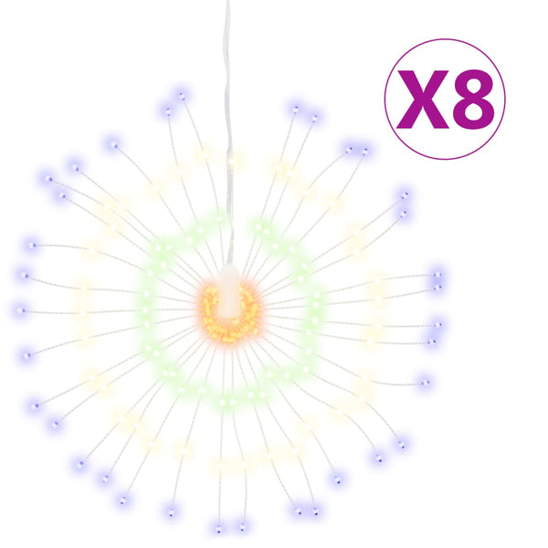 Feuerwerk Weihnachtsbeleuchtung, 8 Stk, Mehrfarbig