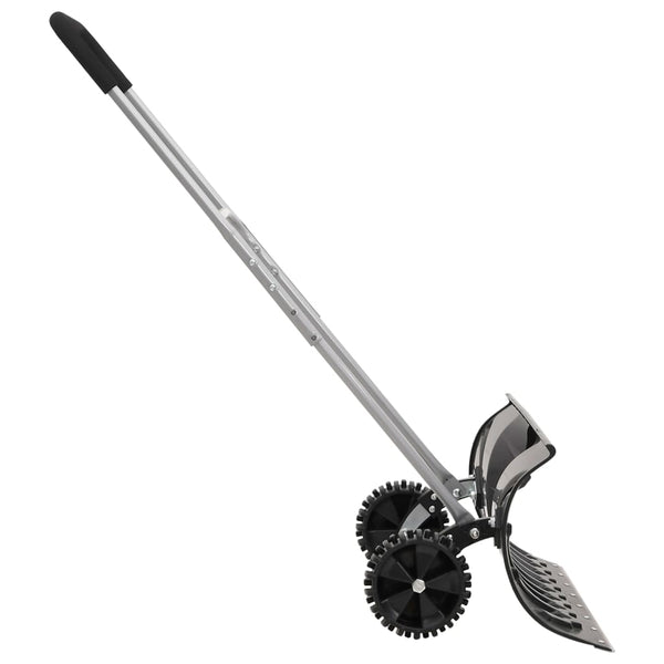Schneeschaufel Stahl Schwarz, Verlängerbar, 66cm
