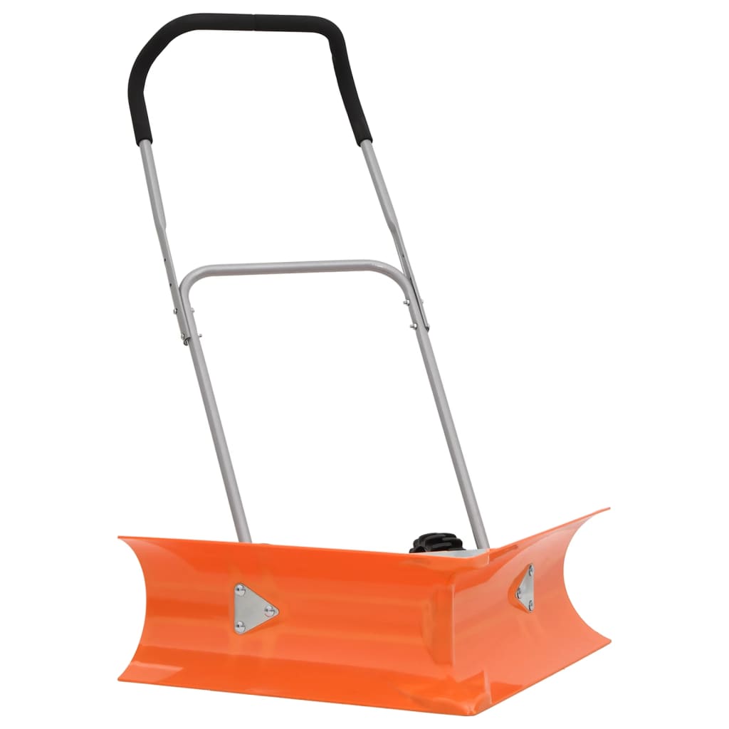 Schneeschieber mit Teleskopgriff Orange
