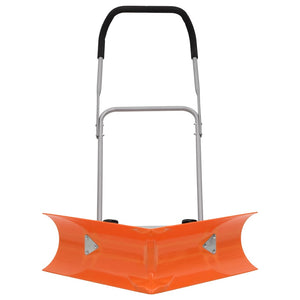Schneeschieber mit Teleskopgriff Orange