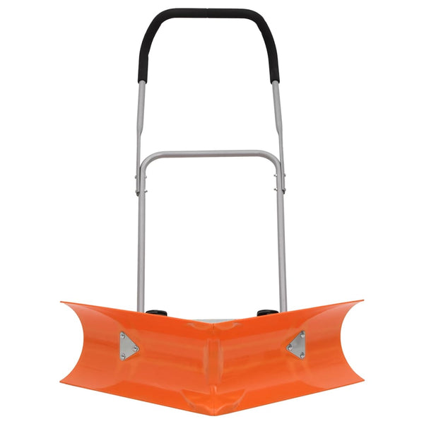 Schneeschieber mit Teleskopgriff Orange
