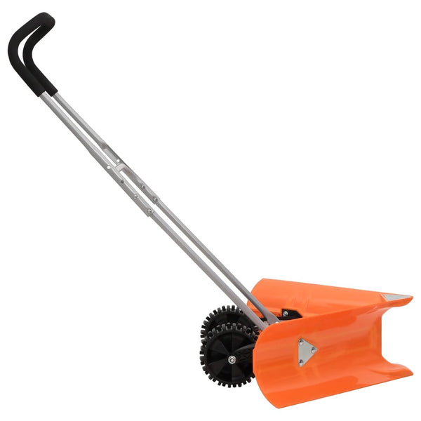 Schneeschieber mit Teleskopgriff Orange