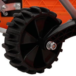 Schneeschieber mit Teleskopgriff Orange