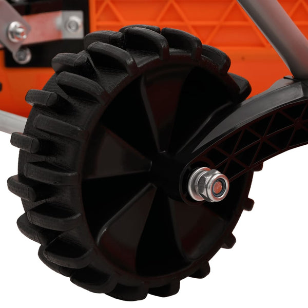 Schneeschieber mit Teleskopgriff Orange