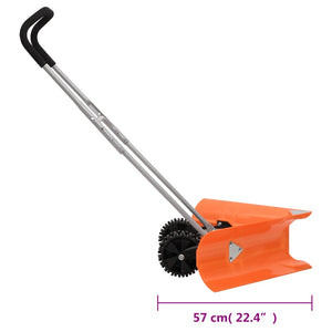 Schneeschieber mit Teleskopgriff Orange